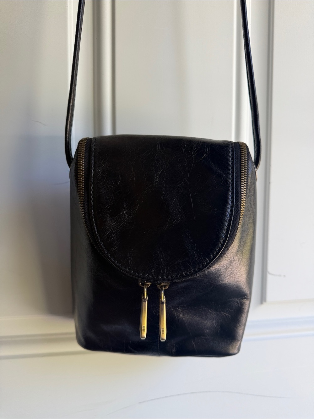 HOBO Black Leather Crossbody Bag